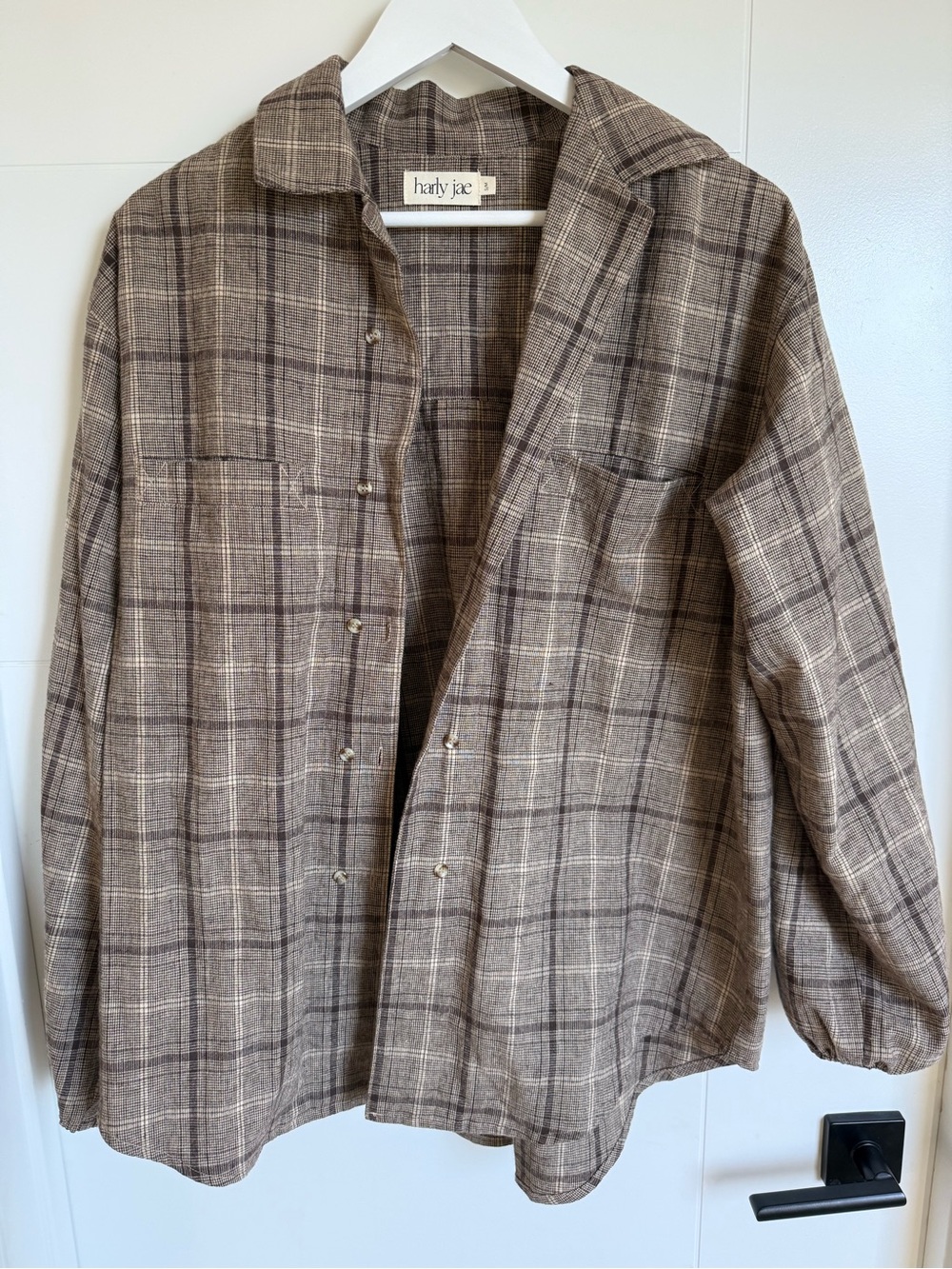Harly Jae Brown Plaid House Blouse